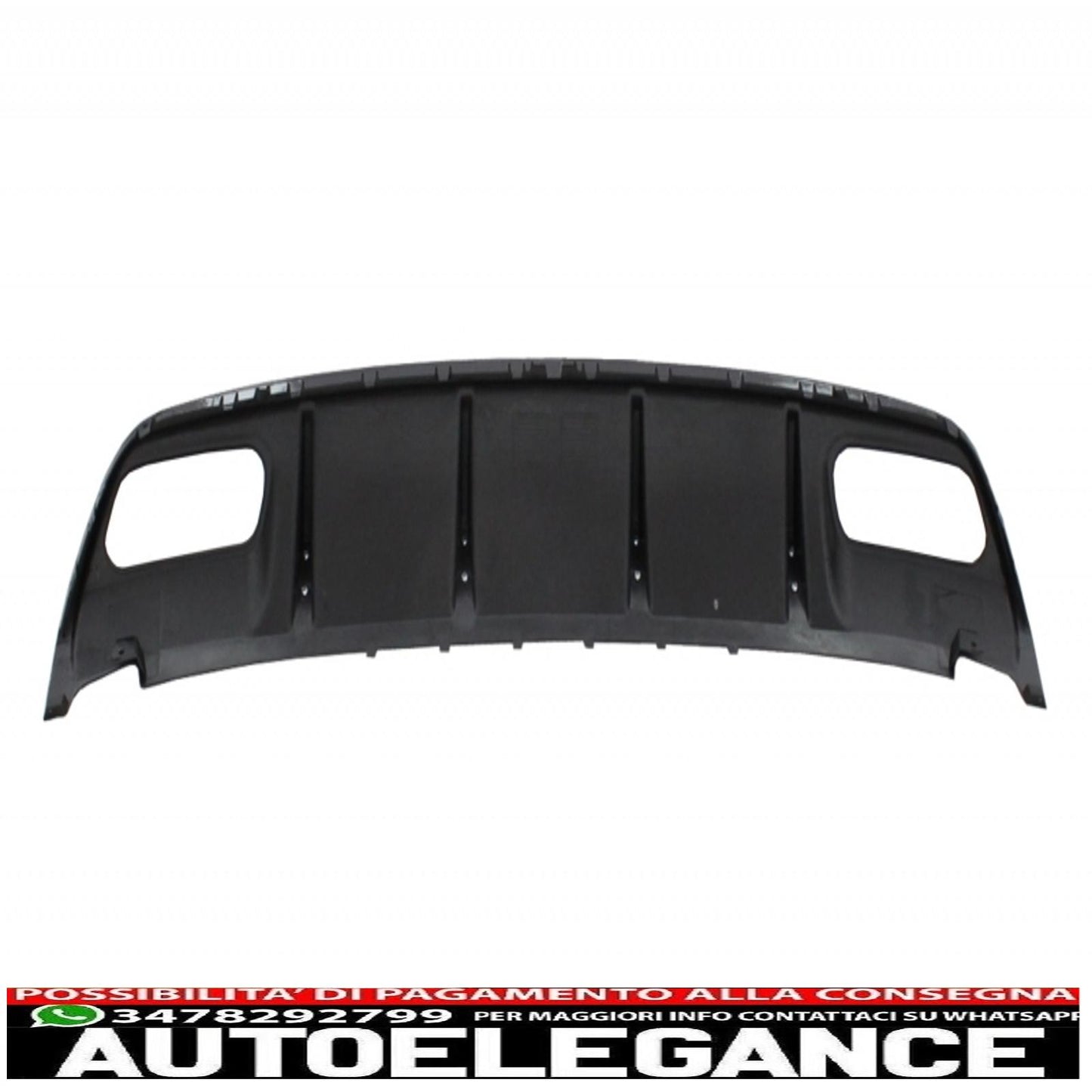 Diffusore mantovana per paraurti posteriore con terminali di scarico cromati, adatto per Mercedes W176 Classe A (2012-2018) A45 Facelift Design Red Edition