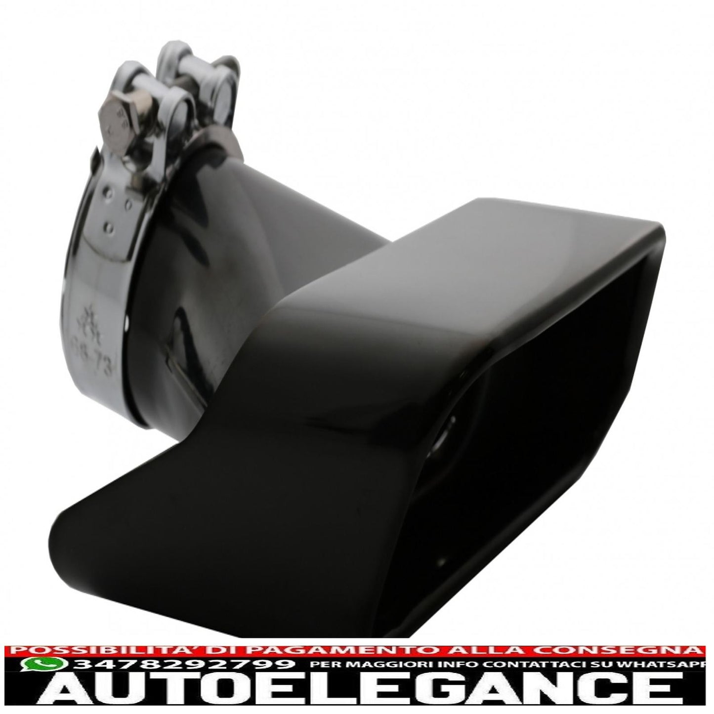 Punte marmitta di scarico adatte per bmw serie 5 berlina touring f10 f11 f18 (2011-2017) 550i v8 lci design quadrato edizione nera