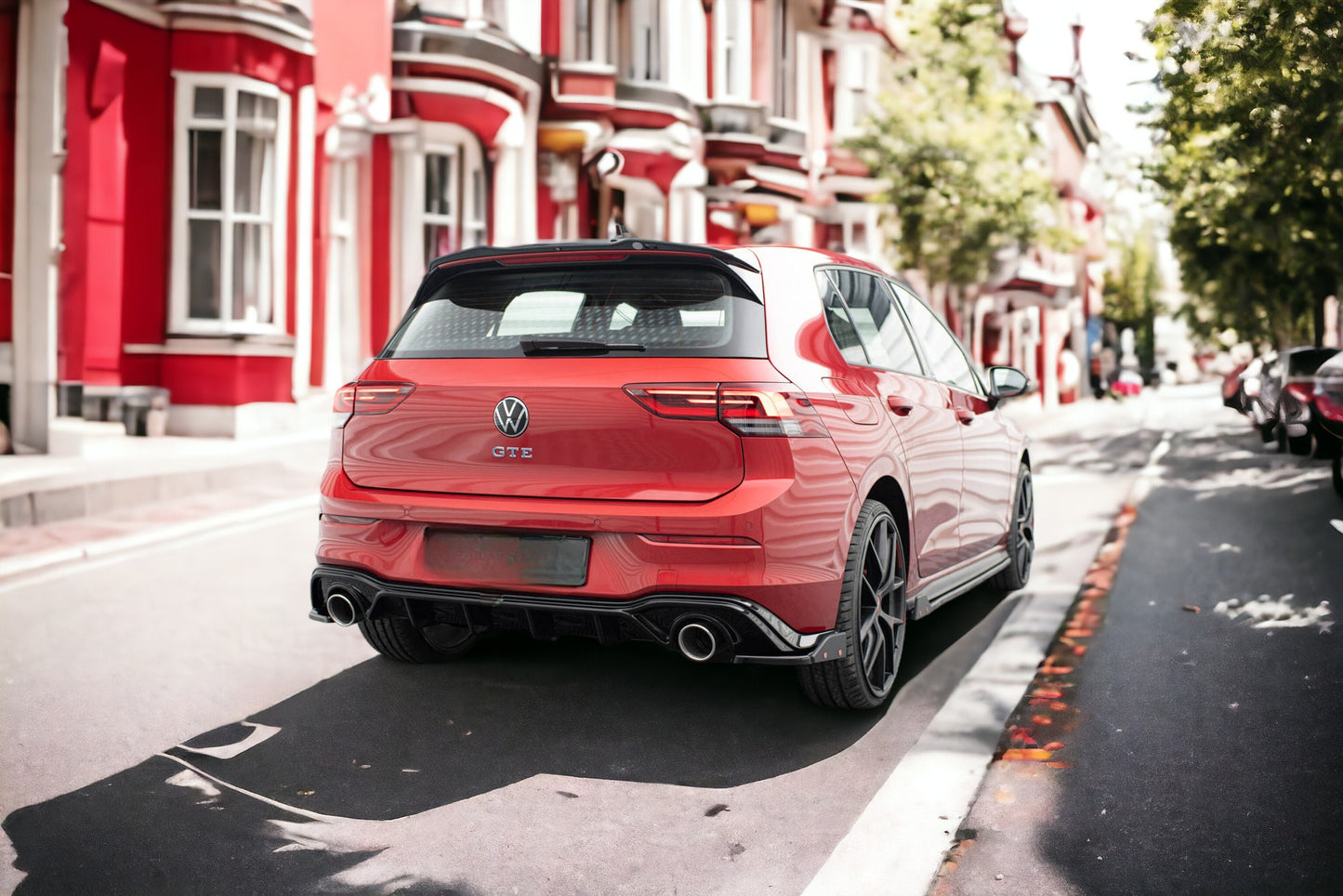 REAR DIFFUSER + EXHAUST TIPPER FOR VOLKSWAGEN GOLF GTE MK8 