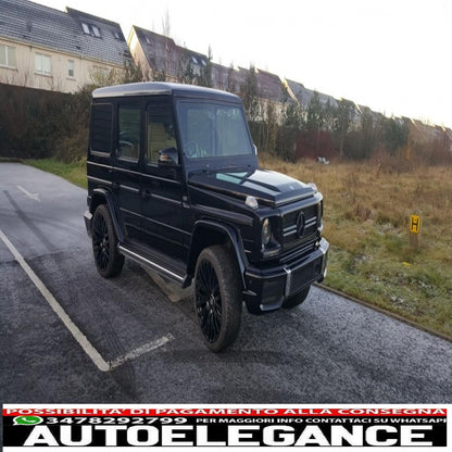 griglia anteriore adatta per mercedes w463 classe g (1990-2012) nuovo design g65 g63 pianoforte edizione completamente nera