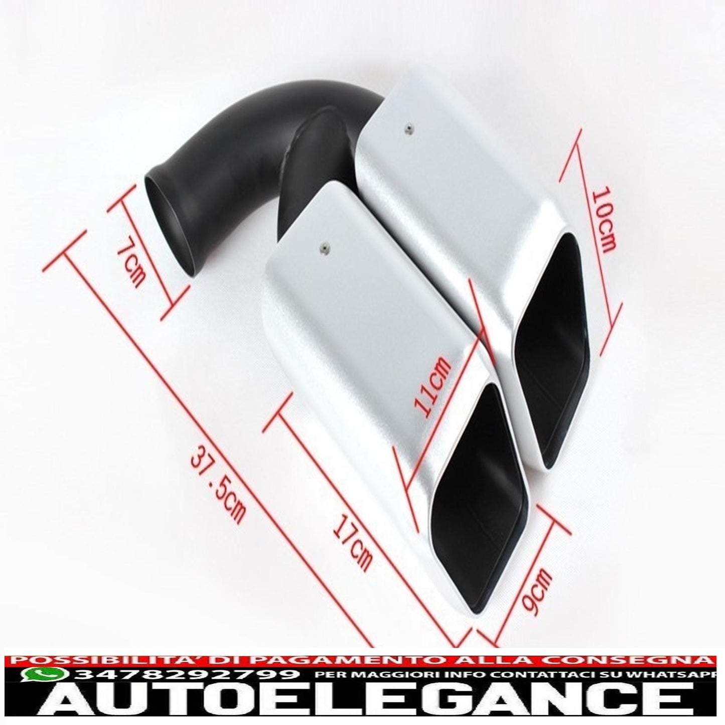 exhaust tips muffler tips suitable for porsche cayenne 958 (2011-up) cayenne s, cayenne turbo, cayenne turbo s,