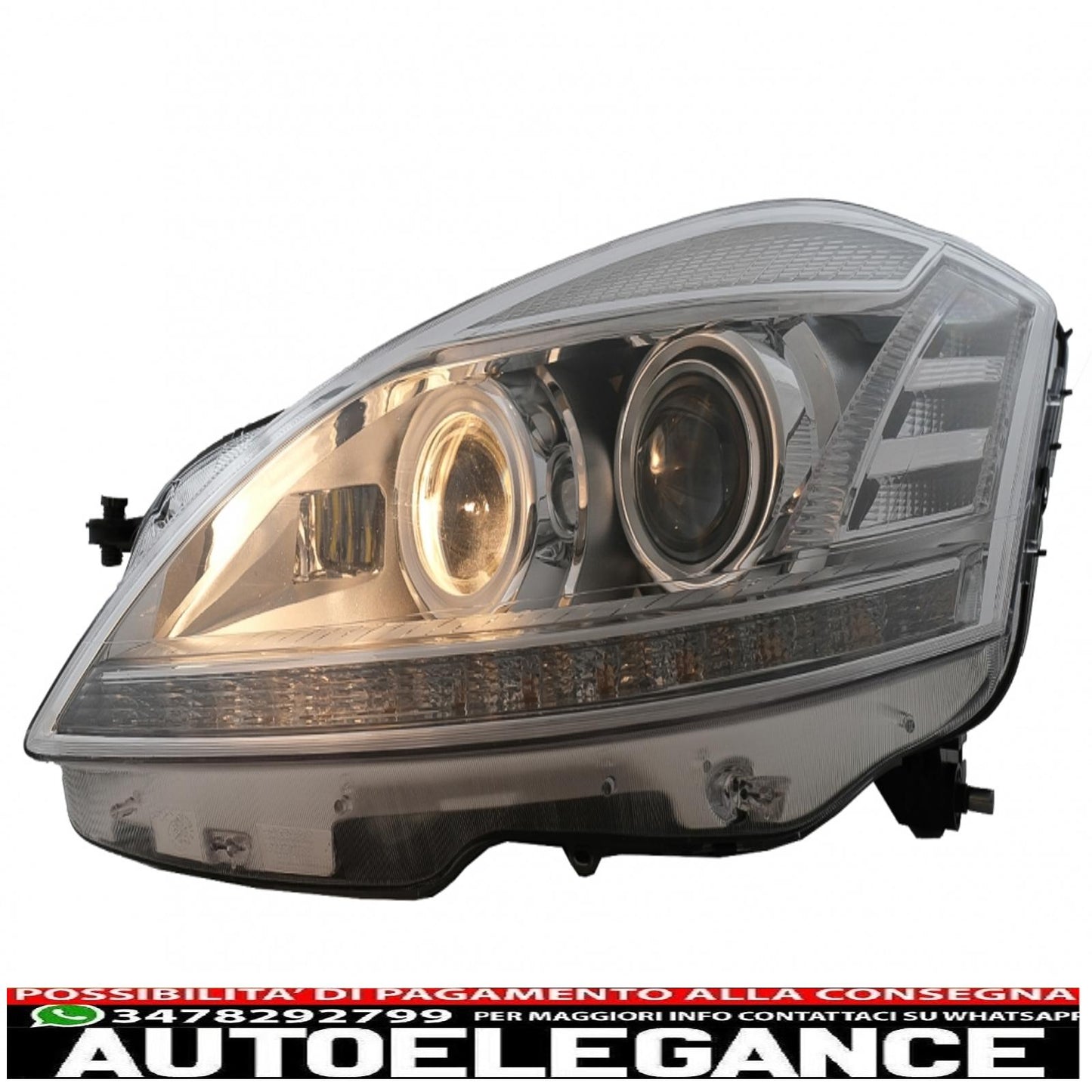 led headlights suitable for mercedes s class w221 (2005-2009) restyling look left 