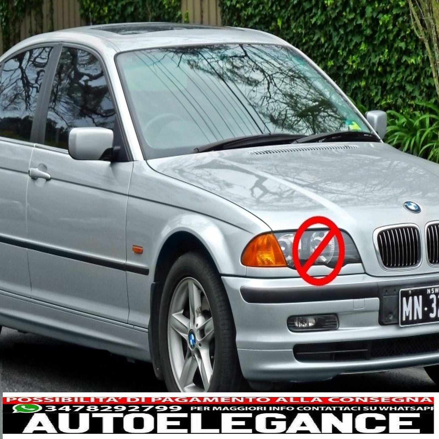 Copri porta fendinebbia adatto per bmw serie 3 e46 (1998-2005) m3 m-technik m-sport design AUTOELEGANCERICAMBI