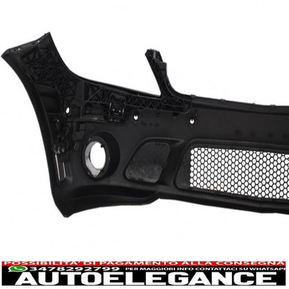 paraurti anteriore pdc con fendinebbia e minigonne laterali adatto a mercedes classe c w204 (2007-2012) design c63