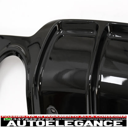 diffusore paraurti posteriore adatto per bmw serie 4 f32 f33 f36 (2013-2019) coupe cabrio m design doppia uscita singola nero pianoforte