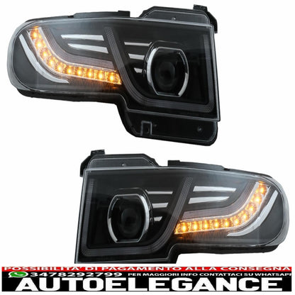 griglia anteriore con fari a led look bi-xeno adatta per toyota fj cruiser xj10 (2007-2015) con indicatori di direzione dinamici