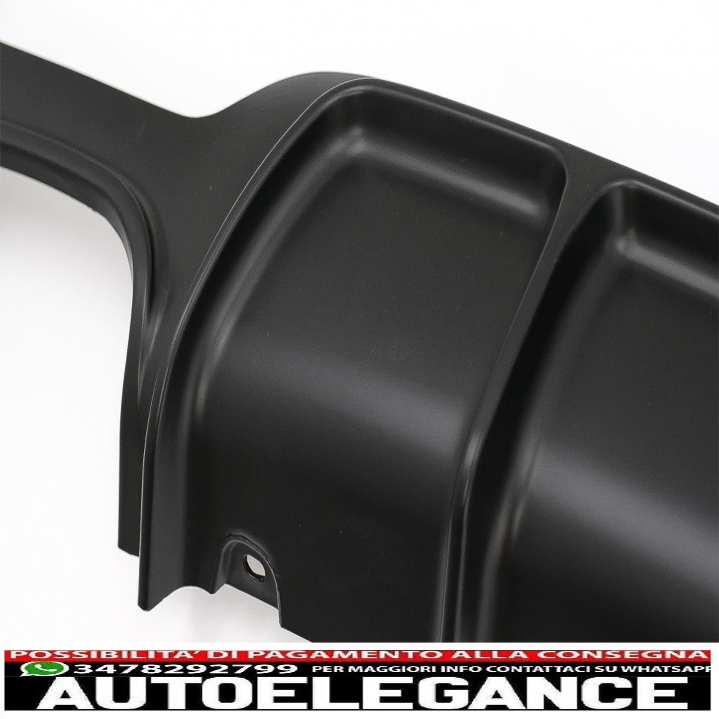 diffusore paraurti posteriore adatto a bmw serie 4 f32 f33 f36 (2013-2019) coupe cabrio m design sinistra doppia uscita nero