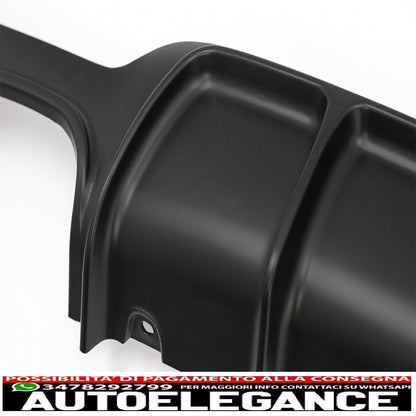 diffusore paraurti posteriore adatto a bmw serie 4 f32 f33 f36 (2013-2019) coupe cabrio m design sinistra doppia uscita nero