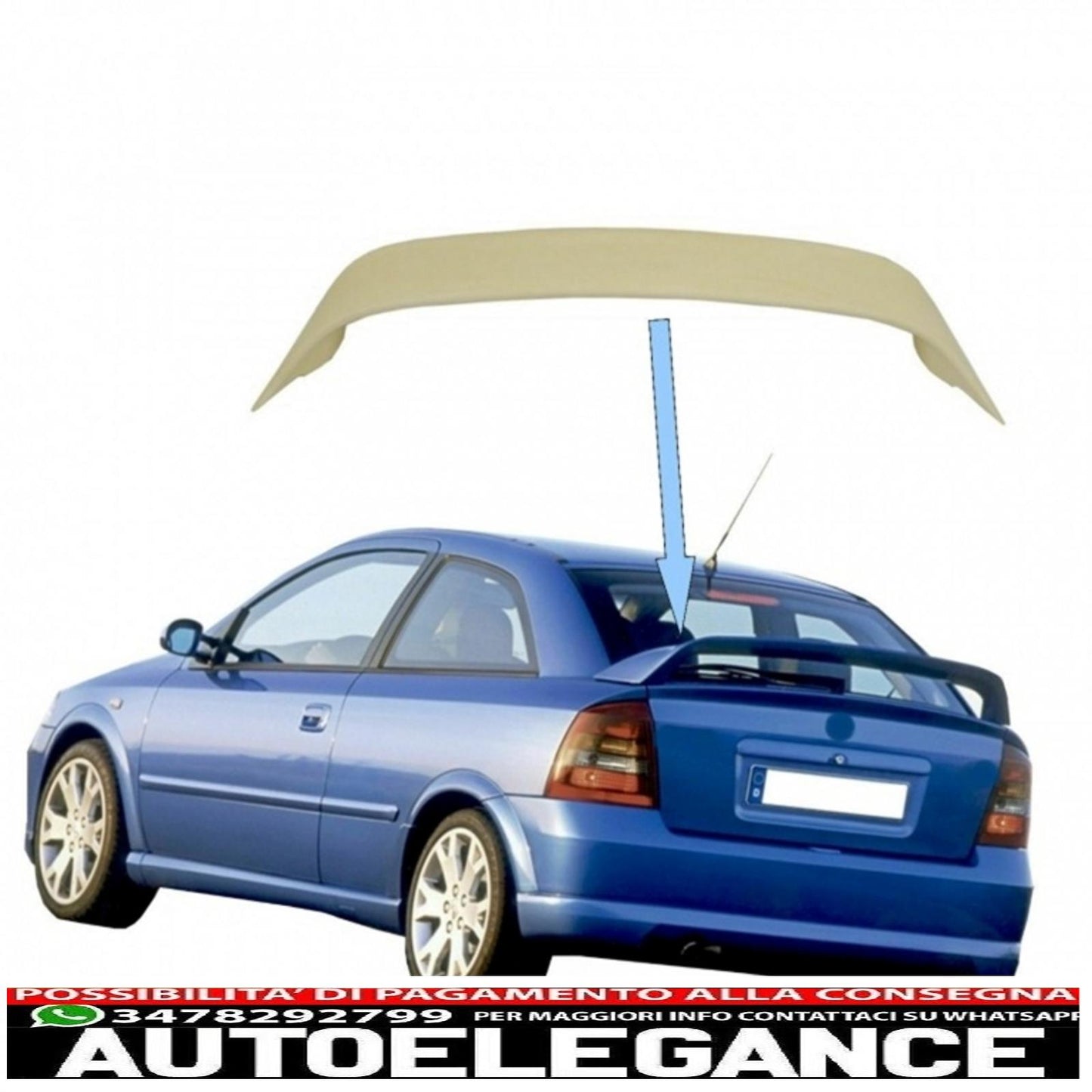 alettone spoiler posteriore per bagagliaio adatto per opel astra g (1999-2005) AUTOELEGANCERICAMBI