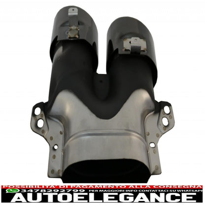 diffusore posteriore con terminali di scarico e griglia centrale adatto per mercedes classe e c238 amg sport line (2016+) e53 gt-r pacchetto notturno design tutto nero