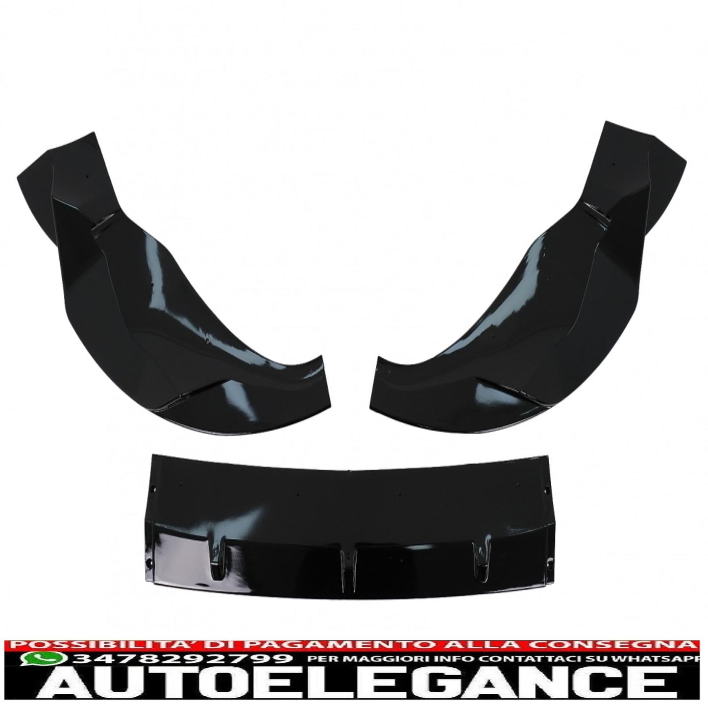 Front Bumper Spoiler Lip Fit For BMW X3 G01 X4 G02 (2018-2020) M Sport Piano Black