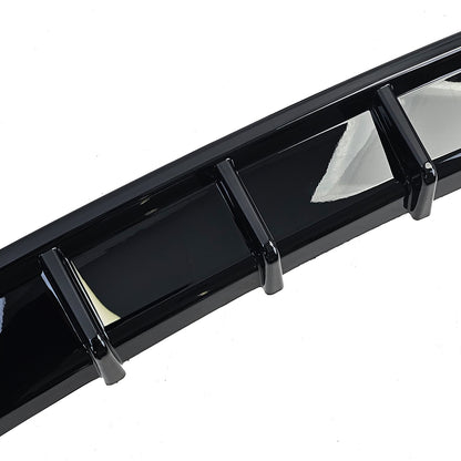 DIFFUSORE POSTERIORE 1+1 ADATTO PER BMW SERIE 6 F12 F13 F06 LOOK NERO LUCIDO