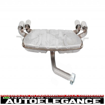 Rear bumper with full exhaust system suitable for vw golf 7 vii mk7 (2013-2017) r design 