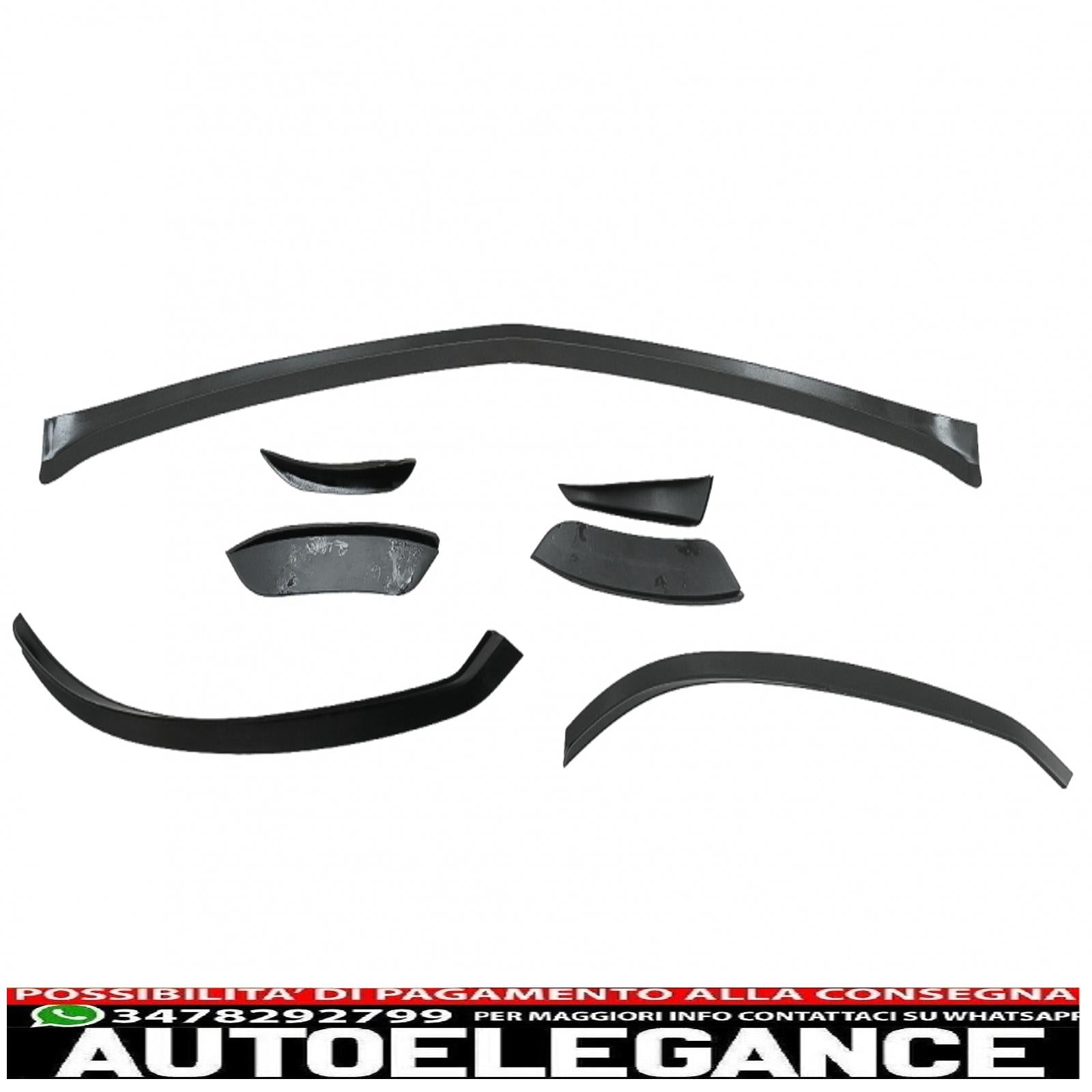 Alette splitter per paraurti anteriore aerodinamiche adatte per mercedes a class w177 hatchback v177 berlina (2018-up) nero pianoforte AUTOELEGANCERICAMBI