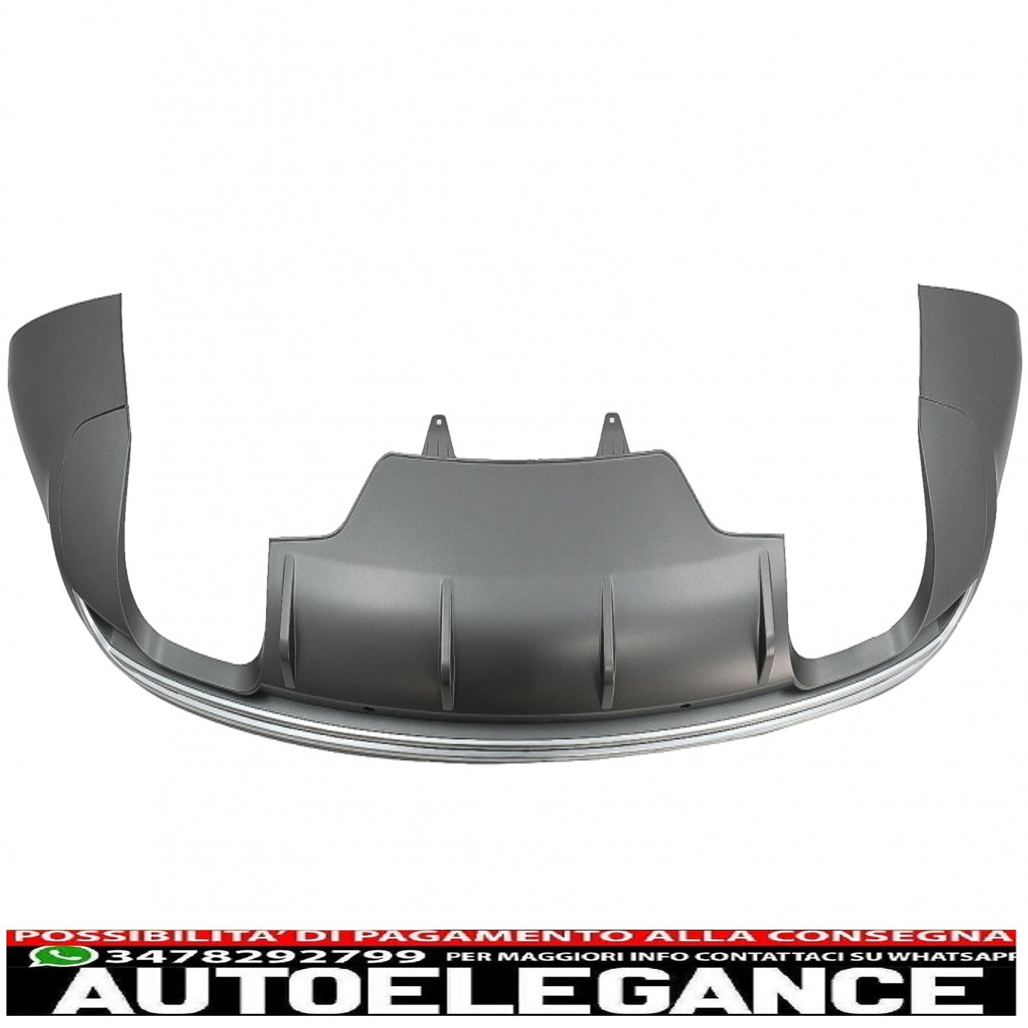 Diffusore a mantovana per paraurti posteriore con sistema di scarico e doppi terminali di scarico adatto per audi q5 8r (2009-2016)