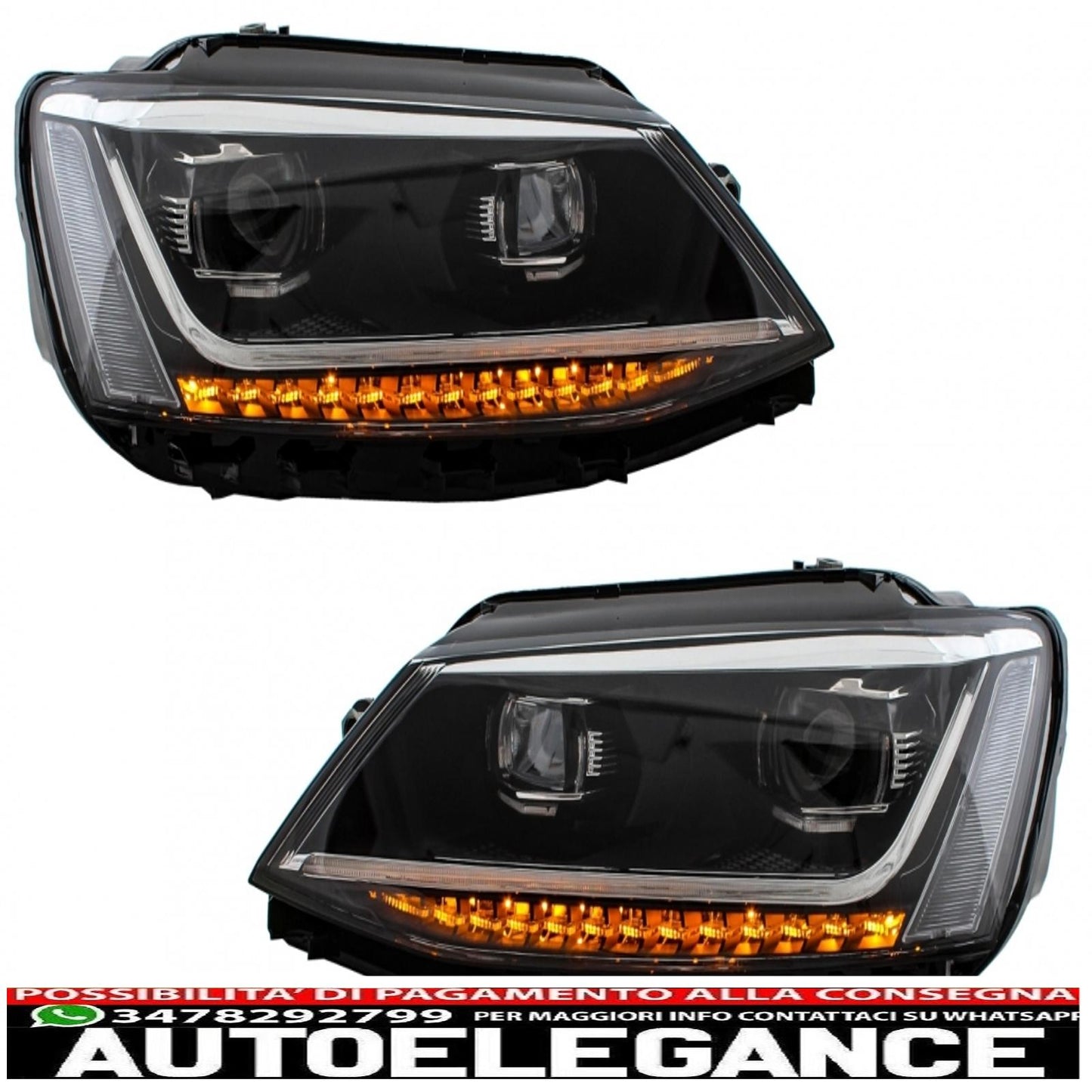led drl headlights suitable for vw jetta mk6 vi (2011-2017) dynamic turn signals xenon matrix design 