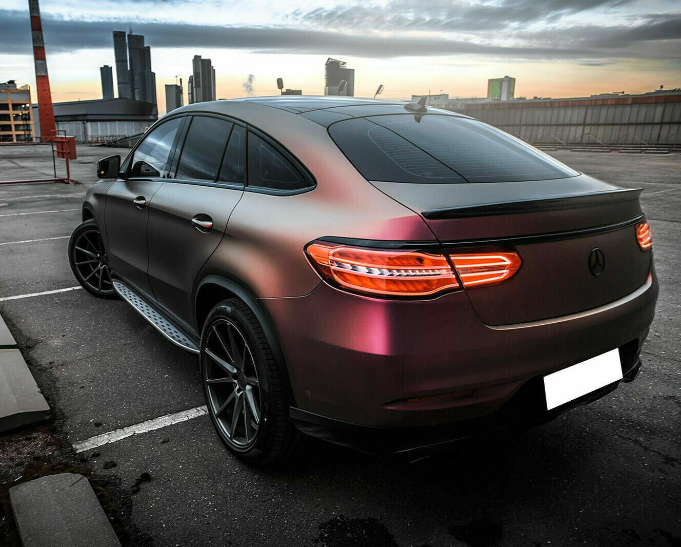 REAR BONNET SPOILER MERCEDES GLE COUPE 2015-2019 ABS GLOSSY BLACK 0047