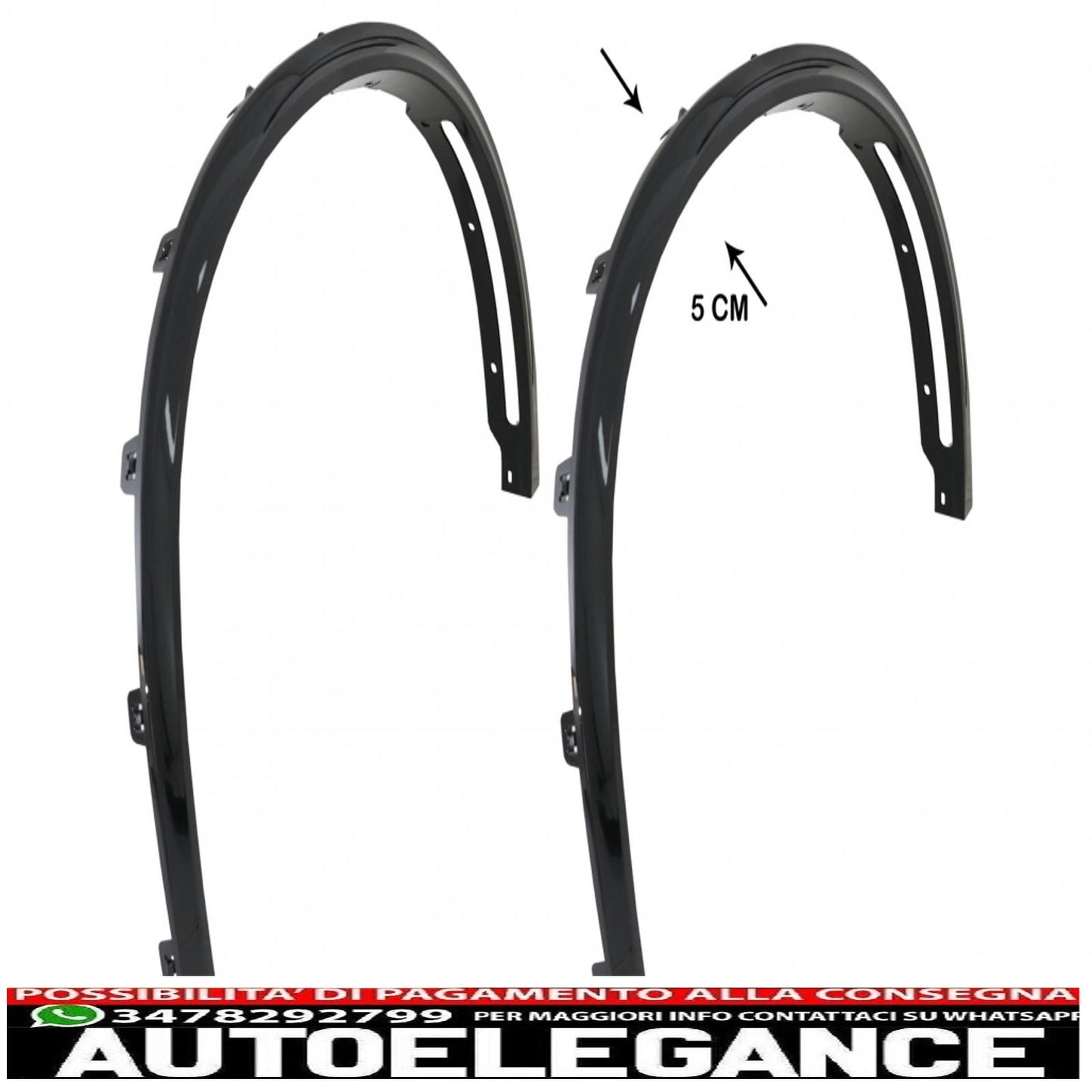 parafanghi passaruota adatti per bmw x5 f15 (2014-2018) piano nero e pedane