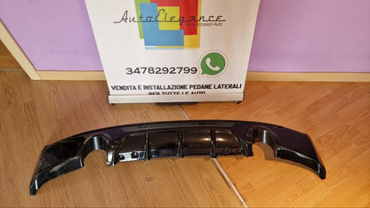 DIFFUSORE ADATTO PER BMW SERIE 2 F22 F23 MSPORT NERO LUCIDO 1+1