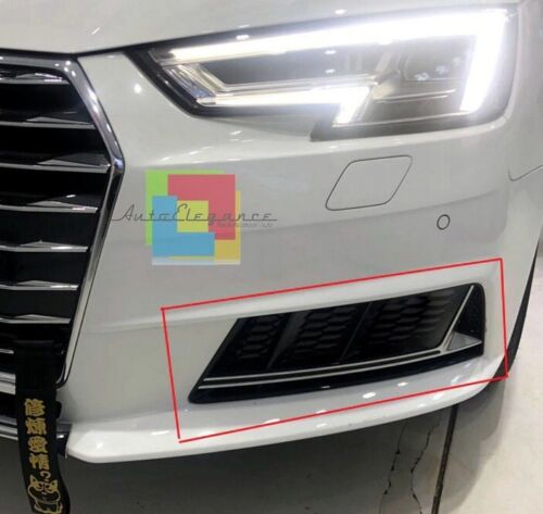 FOG LIGHT GRILLS BLACK EDGE AUDI A4 B9 2015-2018 RS4 S4 DESIGN ABS / PLASTIC