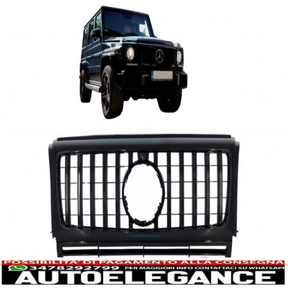 front grill suitable for mercedes g class w463 (1990-2014) new g63 gt-r panamericana design all black