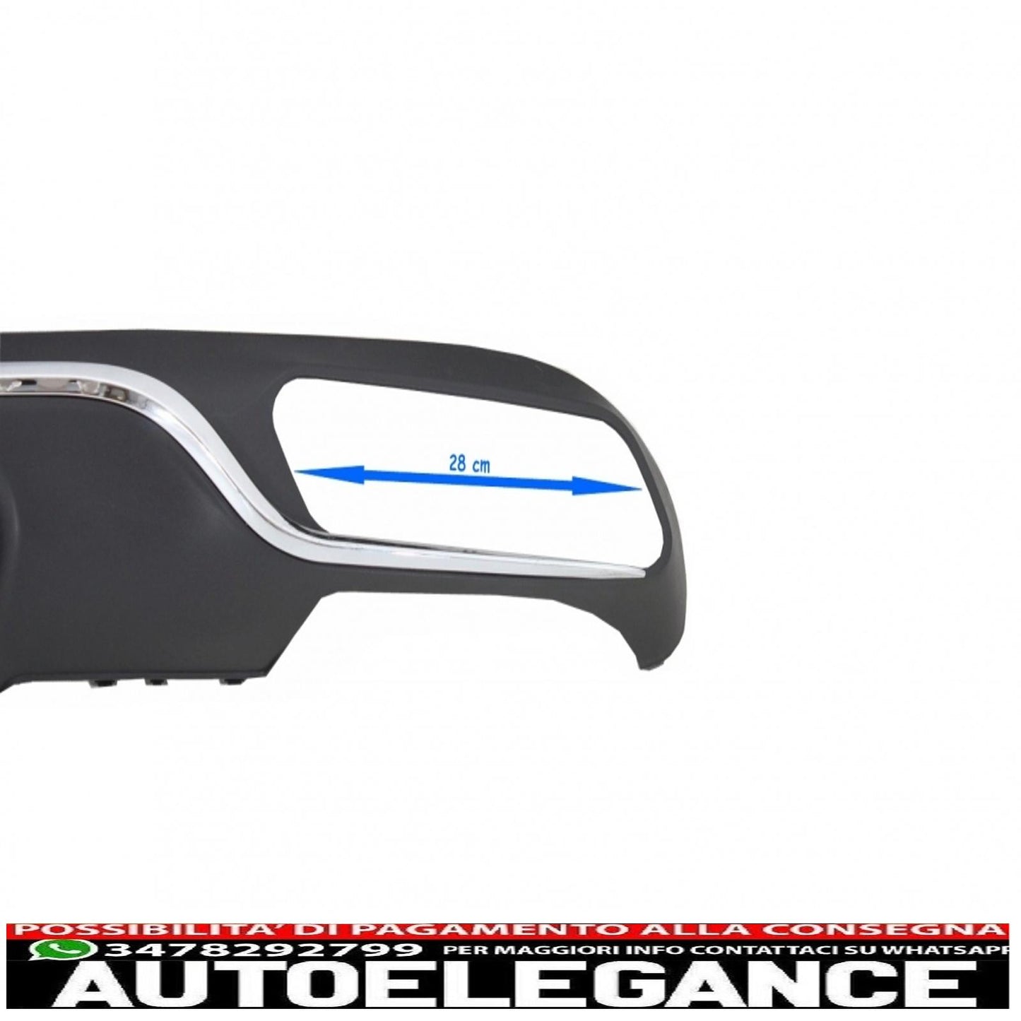 Diffusore d'aria per paraurti posteriore adatto per mercedes classe e w213 s213 standard (2016-2019) e63 design edizione cromata