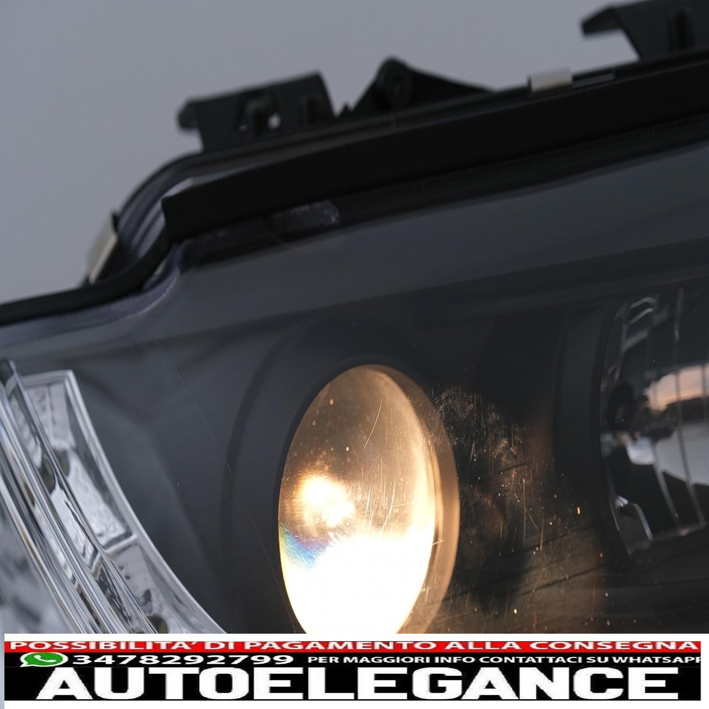 fari anteriori drl led adatti per audi a4 cabriolet b6 8h7 8he (2002-2006) neri