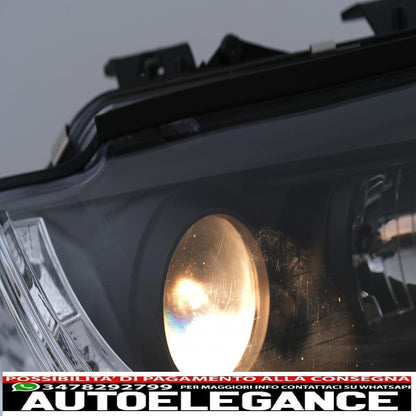 fari anteriori drl led adatti per audi a4 cabriolet b6 8h7 8he (2002-2006) neri