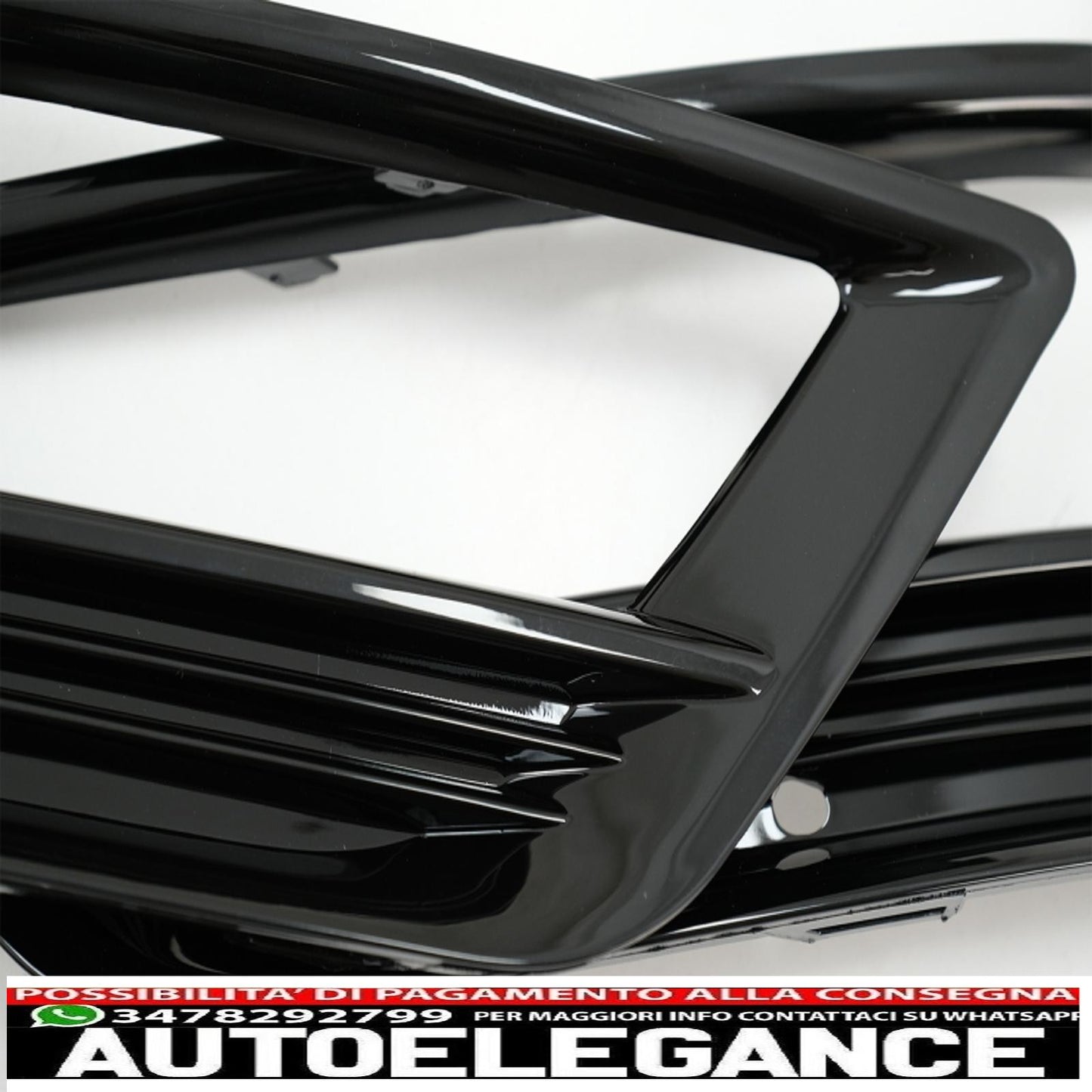 griglie laterali paraurti anteriore adatto per vw golf vii 7 (2013-2017) r-line design pianoforte nero