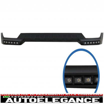 kit carrozzeria paraurti anteriore spoiler led drl estensione adatto per mercedes classe g w463 (1989-2017) design g65