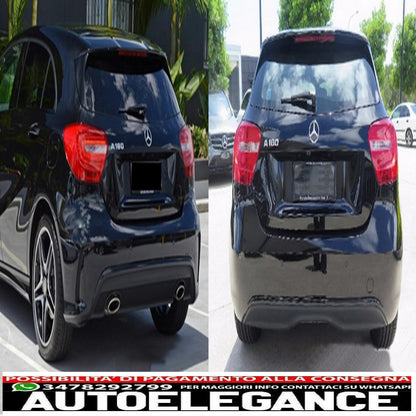 Alette splitter paraurti posteriore adatte per mercedes classe a w176 (2012-2018) a45 aero edition look AUTOELEGANCERICAMBI
