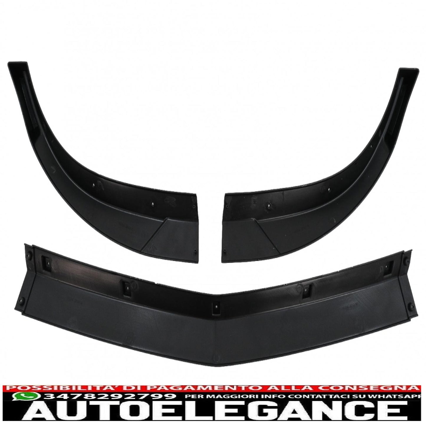 Front Bumper Spoiler Lip Extension Fit For Mercedes C Class W204 S204 C204 Sport Line (2011-2014) Piano Black