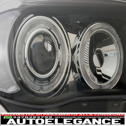 angel eye headlights suitable for bmw 1 series e81 e82 e87 e88 (2004-2011) 2 black halo rims 