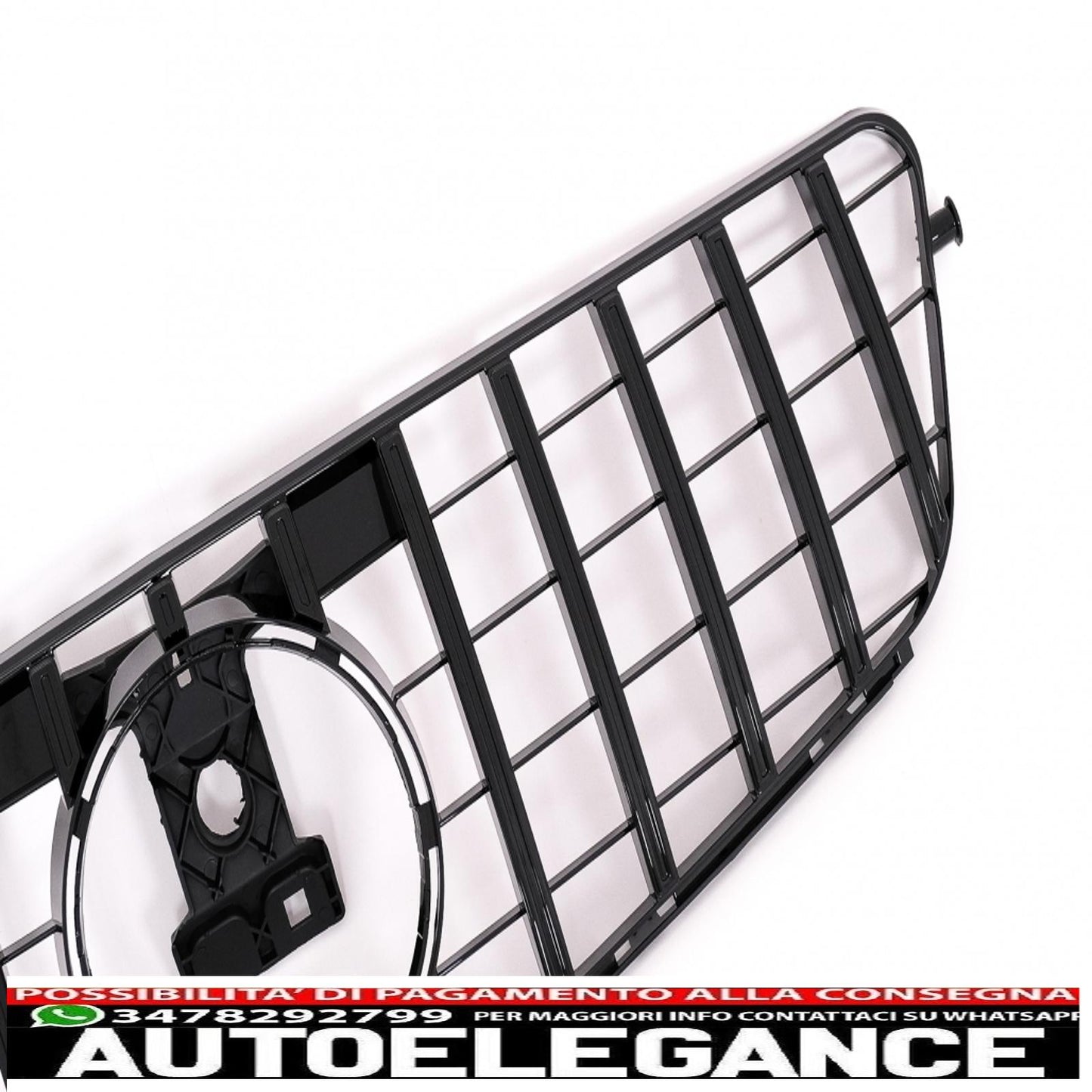 body kit with piano black front grille suitable for mercedes c-class w204 (2007-2014) restyling c63 gt-r design panamericana 