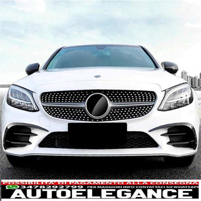 Front Bumper Splitter Wings Aerodynamic Flaps Fit For Mercedes C Class W205 S205 C205 A205 Facelift (2019-up) C43 Design