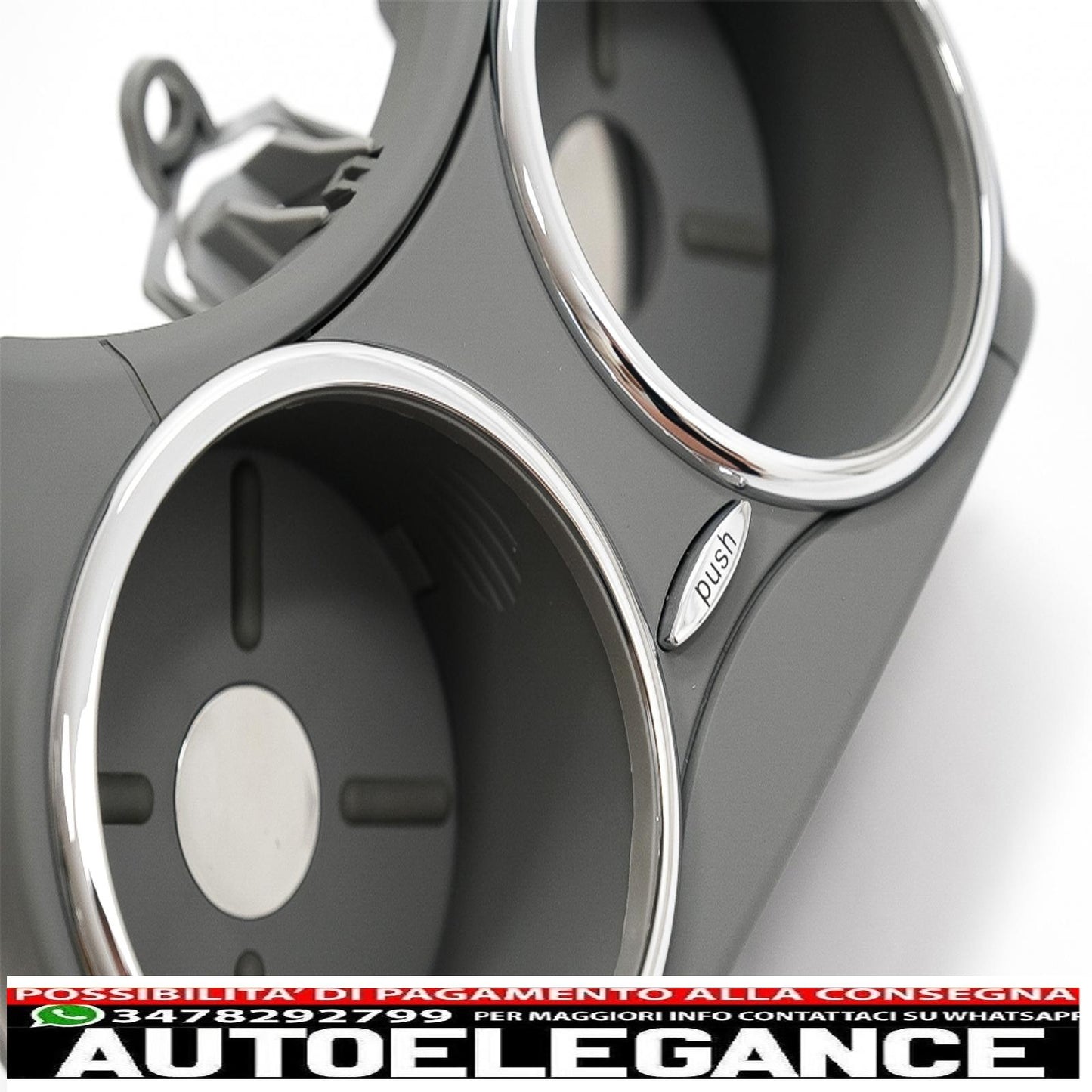Front double cup holder suitable for mercedes cls c219 w219 (2003-2010) grey 