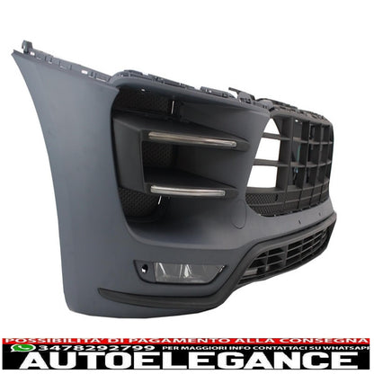 Front bumper suitable for porsche macan (2014-07.2018) turbo design 