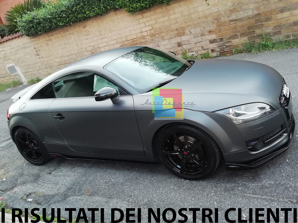 AUDI TT 8J 06-14 LAMA SOTTO PARAURTI ANTERIORE ABS LOOK SPORTIVO NERO LUCIDO - AUTOELEGANCERICAMBI