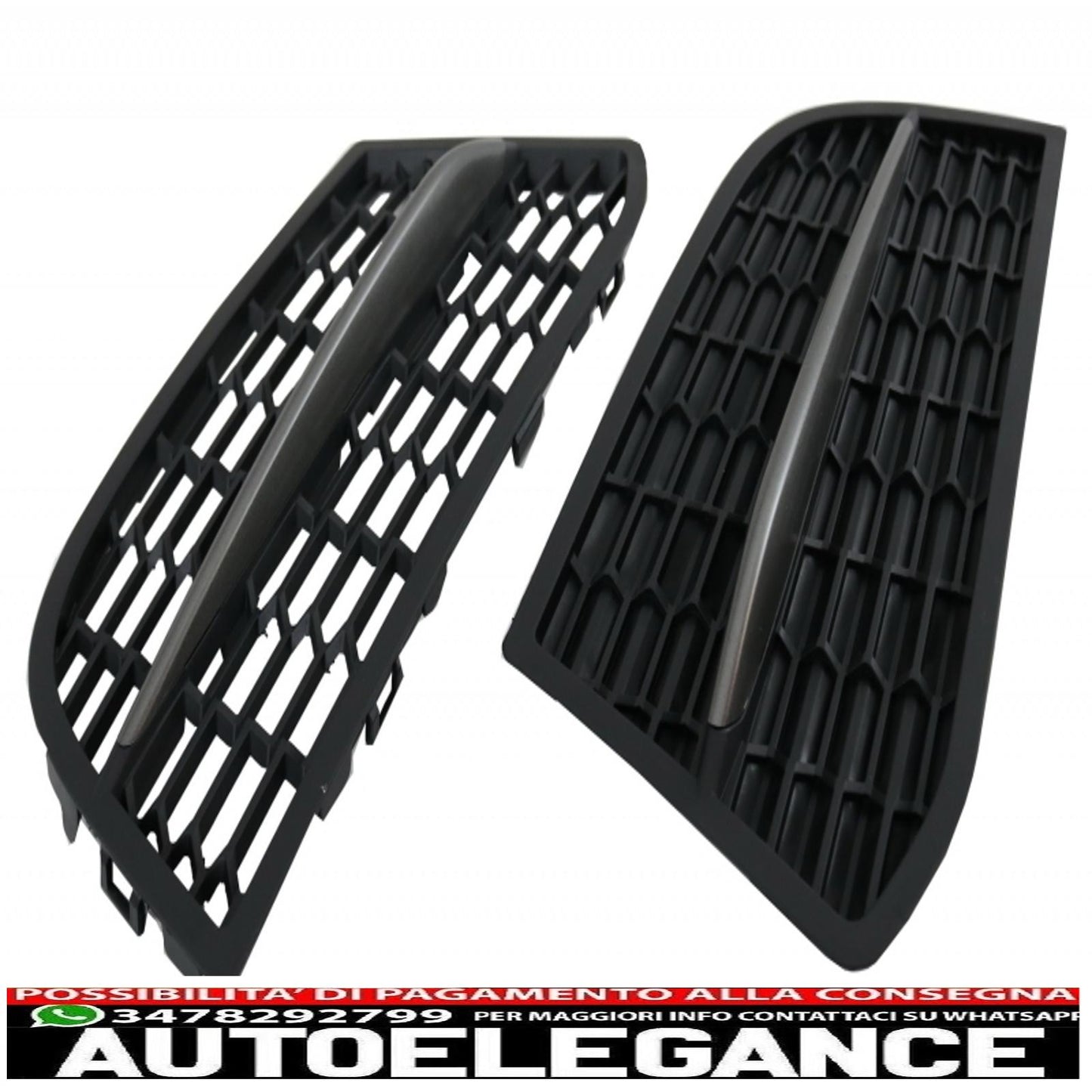 Front bumper spoiler lip suitable for bmw 5 series f10 f11 sedan touring (2011-2017) with m-performance sport m550 design side grilles