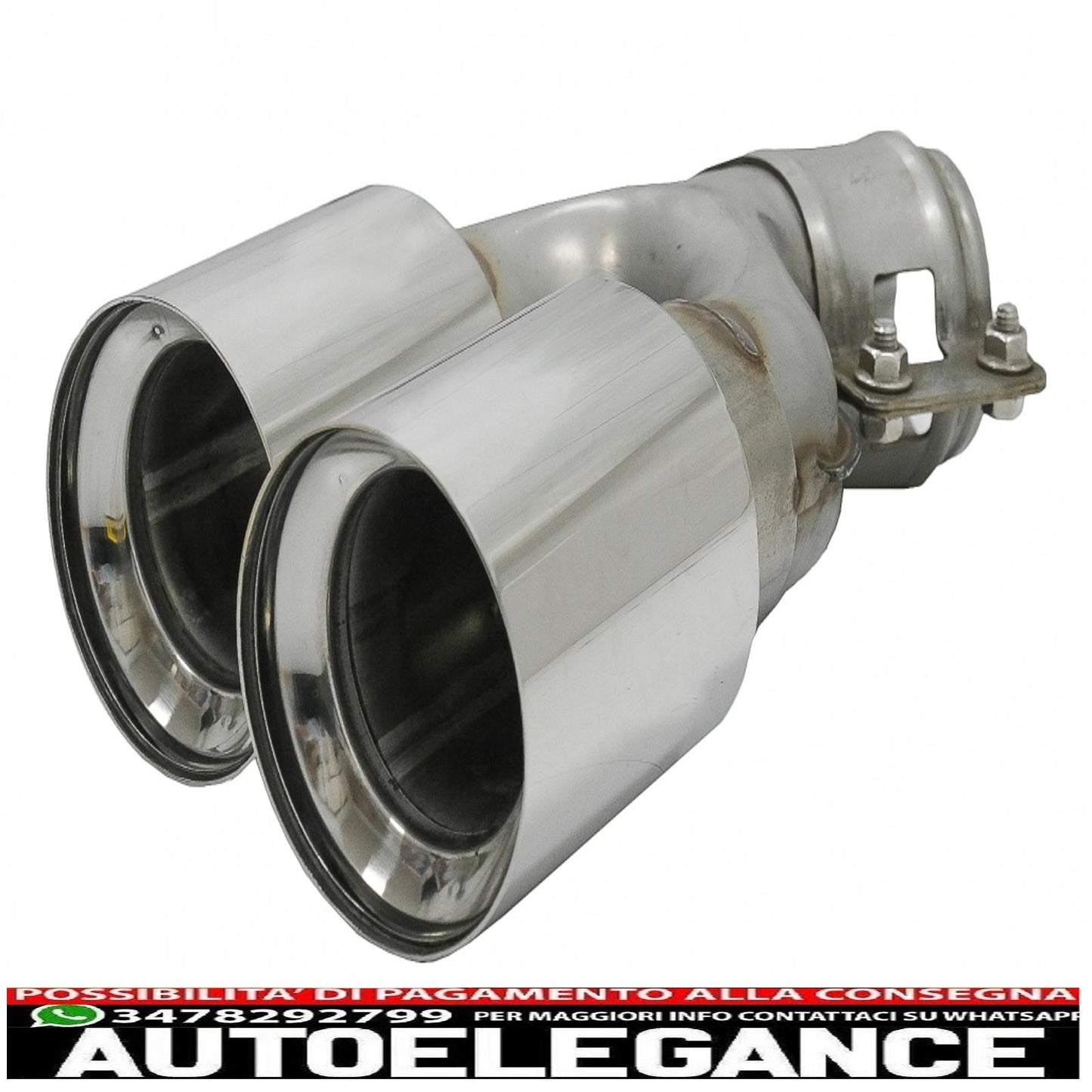 Punte marmitta di scarico adatte per bmw serie 5 g30 g31 g38 serie 6 g32 (2016-2020) 540i design cromato