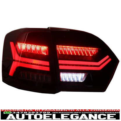 led rear lights suitable for vw jetta mk6 vi (2012-2014) dynamic and smooth turn signals red smoke