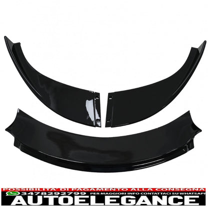 Front bumper spoiler lip suitable for bmw 5 series e60 e61 m5 bumper oe (2003-2010) piano black 