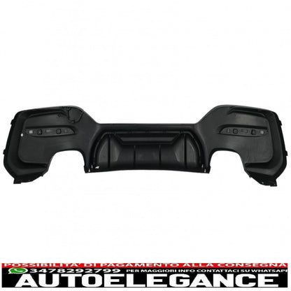 paraurti posteriore spoiler mantovana diffusore doppia doppia uscita adatto per bmw serie 1 f20 f21 lci (2015-2019) pianoforte nero design da competizione