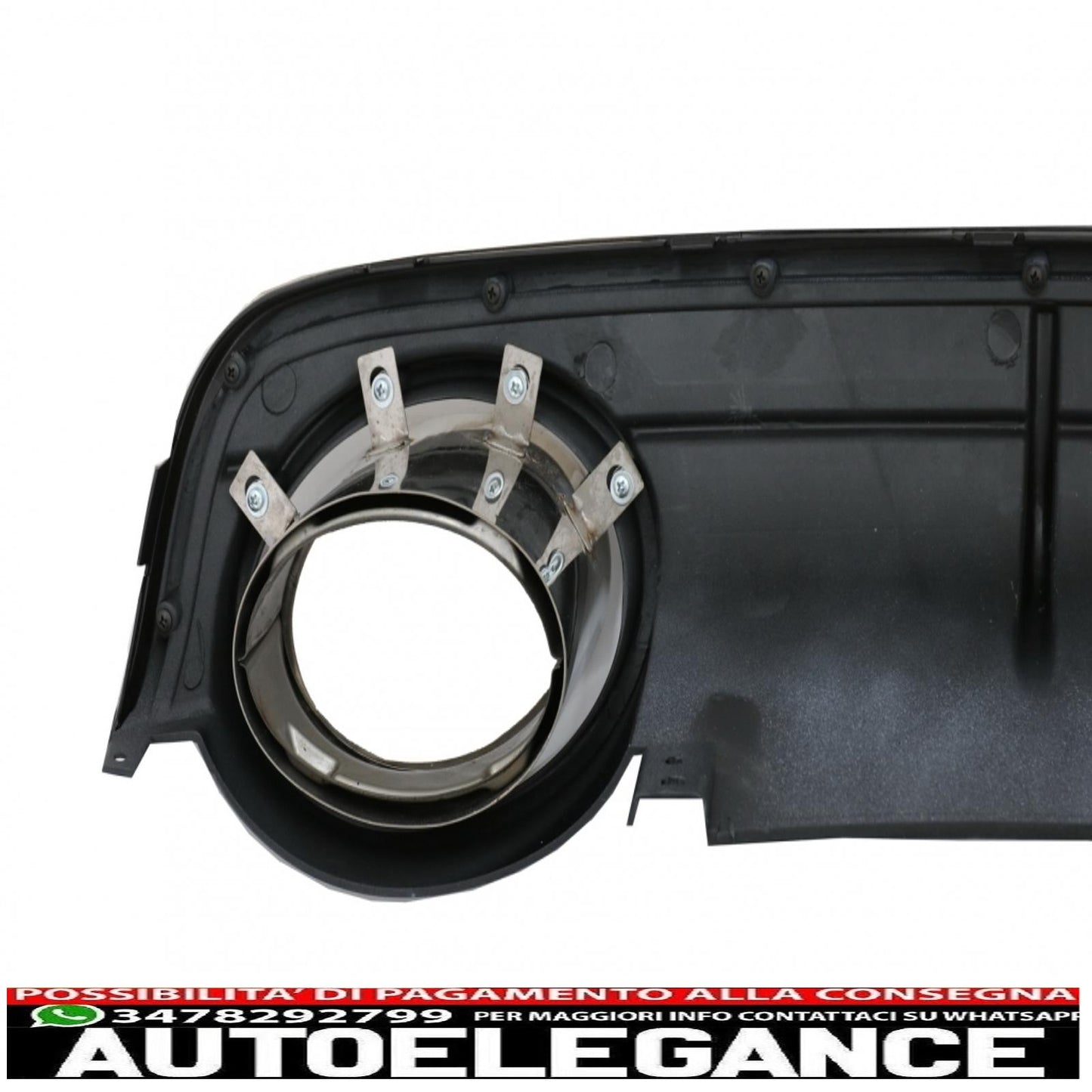 Rear bumper valance air diffuser suitable for audi a6 c6 4f (2004-2008) saloon avant rs design black
