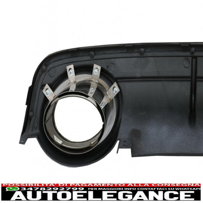 Rear bumper valance air diffuser suitable for audi a6 c6 4f (2004-2008) saloon avant rs design black