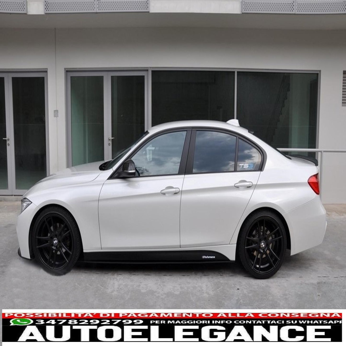 side decals matt black vinyl sticker suitable for BMW 3 series F30 F31 (2011-up) M-Performance design 