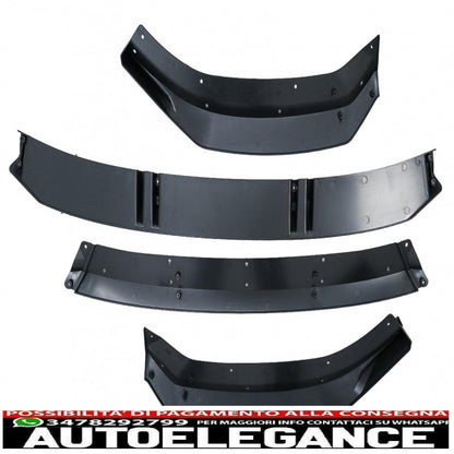 Diffusore a mantovana per paraurti posteriore con spoiler aggiuntivo per paraurti anteriore adatto per audi a3 8v facelift (2017-2019) berlina cabrio rs3 solo design paraurti s-line pianoforte nero