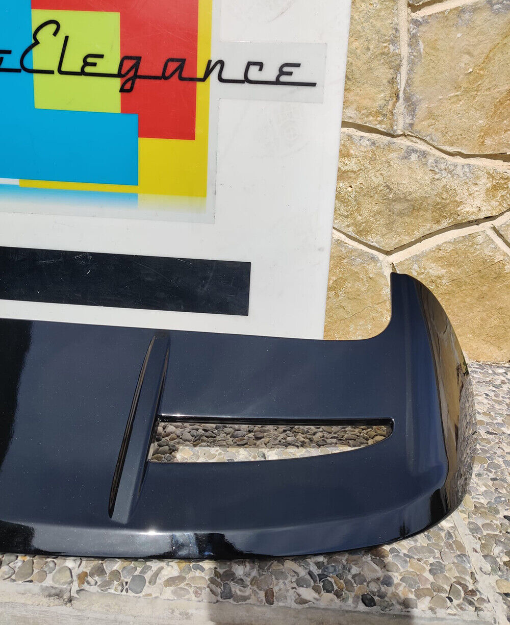 ROOF SPOILER SUITABLE FOR FORD FIESTA MK7 2008-2017 ST LOOK GLOSSY BLACK + 3RD STOP