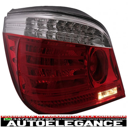 led rear lights suitable for bmw 5 series e60 (04.2003-03.2007) red transparent lci facelift design