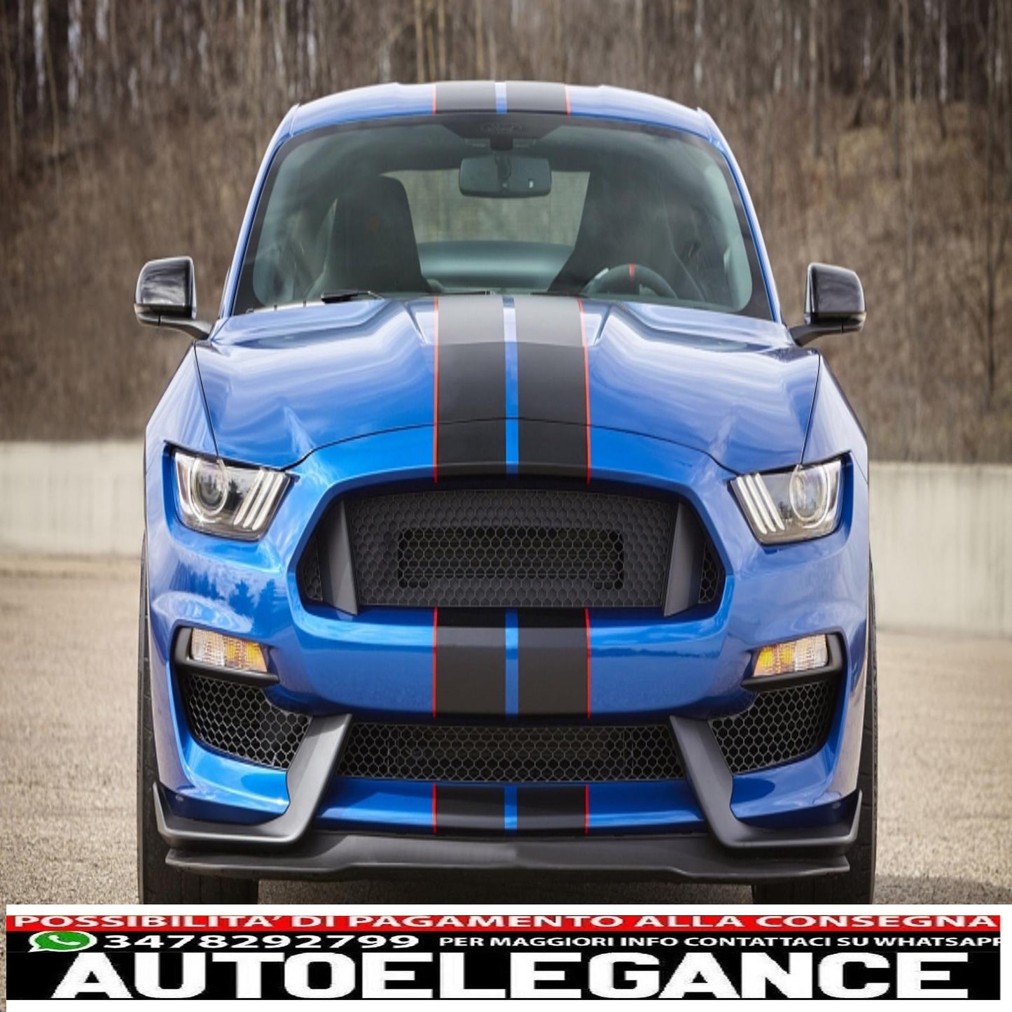 front bumper suitable for ford mustang mk6 vi sixth generation (2015-2017) gt350 design